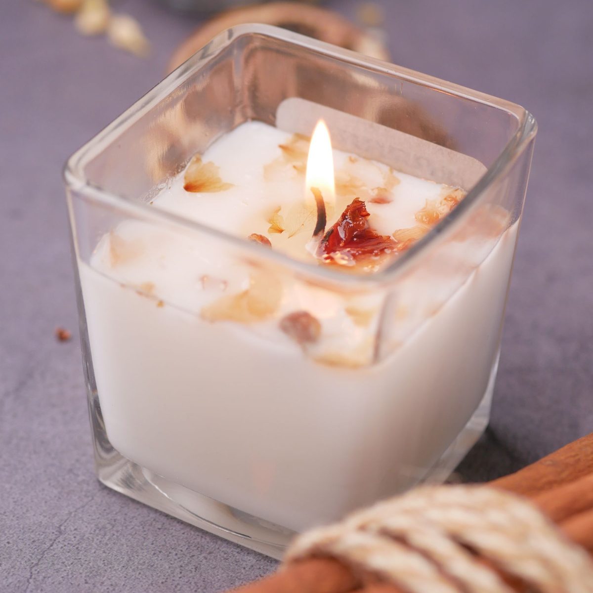 Ember candle in a glass jar