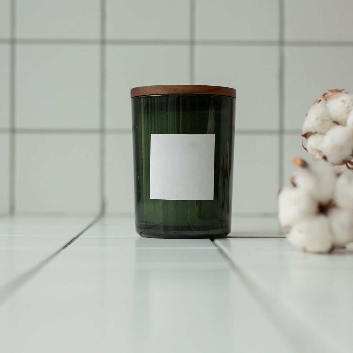 Moss candle in a glass jar